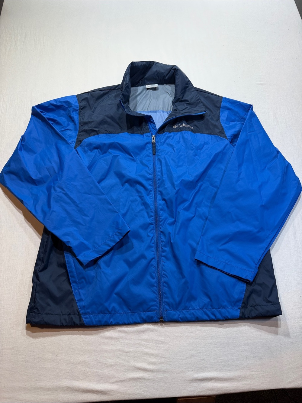 Columbia Men’s Large Blue Windbreaker Jacket Lightweight Mesh Lined Full Zip